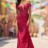 Sherri Hill 55338 Off Shoulder Sparkling Stone Gown