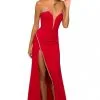 Sherri Hill 55376 High Slit Strapless Prom Gown -Outlet Prom Dresses Store 55376 Sherri Hill Prom Dress S23 470x705
