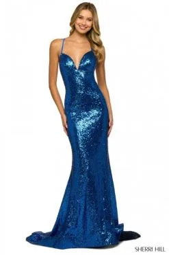 Sherri Hill 55484 Backless Sequin Prom Gown
