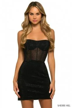 Sherri Hill Short Sherri Hill 55494 Sparkling Sexy Cocktail Dress