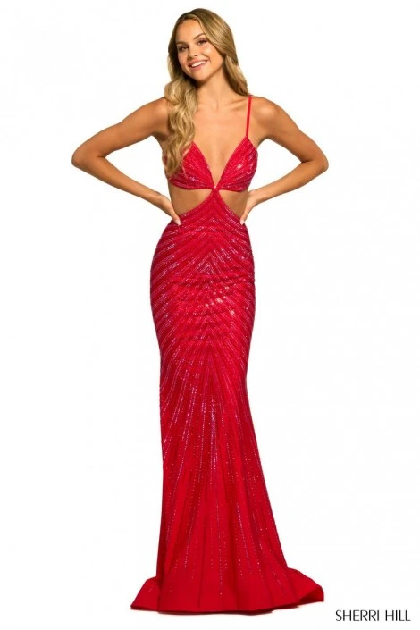 Sherri Hill 55518 Exposed Sides Sequin Gown 3 Sherri Hill 55518 Exposed Sides Sequin Gown
