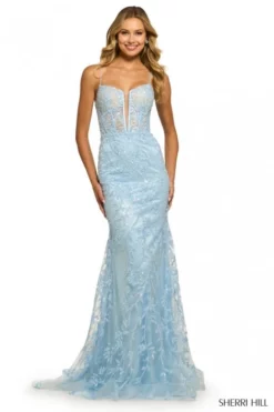 Sherri Hill 55526 Sparkling Lace Prom Gown