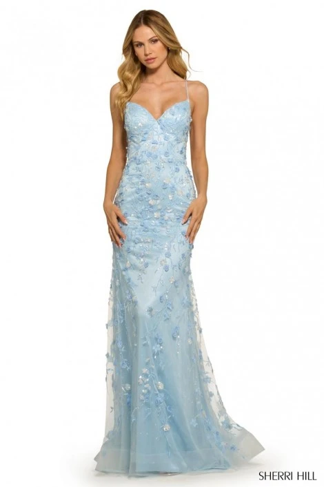 Sherri Hill 55531 Shimmering Floral Prom Gown 3 Sherri Hill 55531 Shimmering Floral Prom Gown