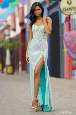 Sherri Hill 55574 Shimmering High Slit Prom Dress