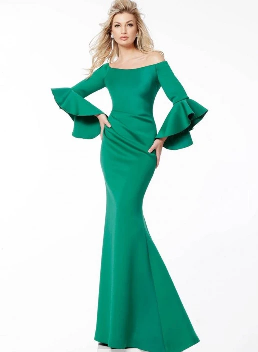Jovani MOB Jovani 59993 Scuba Bell Sleeve Evening Dress 3 Jovani MOB Jovani 59993 Scuba Bell Sleeve Evening Dress