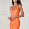 Scala Short Scala 60060-NEON Sequin Cocktail Dress