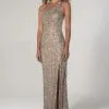 Scala 60081 One Shoulder Sequin Gown