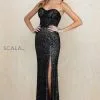 Scala 60227 Strapless Beaded Evening Gown 2 Scala 60227 Strapless Beaded Evening Gown -Outlet Prom Dresses Store 60227 Scala Prom Dress S22 470x705