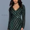 Scala Short Scala 60235 Long Sleeve Sequin Cocktail Dress -Outlet Prom Dresses Store 60235 Scala Prom Dress S22 470x705