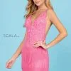 Scala Short Scala 60254 Beaded Fringe Short Prom Dress
