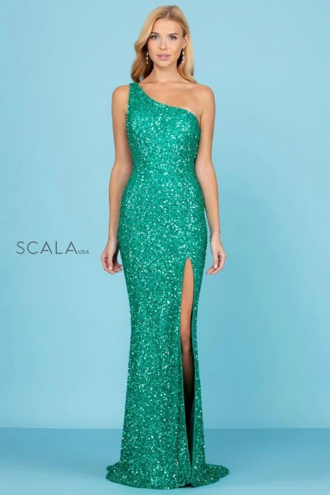 Scala 60290 One Shoulder Sequin Prom Gown 3 Scala 60290 One Shoulder Sequin Prom Gown