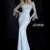 Jovani MOB Jovani 60827 Sheer Bell Sleeve Evening Dress -Outlet Prom Dresses Store 60827 Jovani Evening Dress F19 517x705