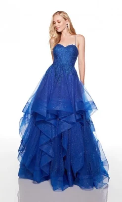 Alyce Paris 61322 Flouncy Glitter Prom Dress