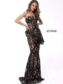 Jovani MOB Jovani 61524 Asymmetric Peplum Evening Dress