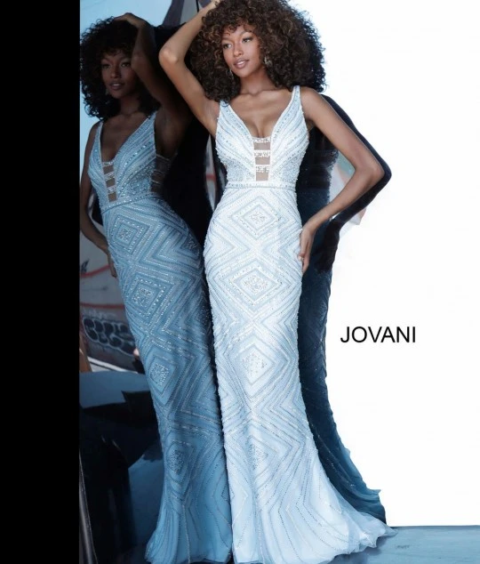 Jovani 67668 Sheer Cut Out Fitted Gown 3 Jovani 67668 Sheer Cut Out Fitted Gown