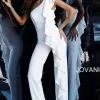 Jovani 67840 One Shoulder Ruffle Evening Jumpsuit -Outlet Prom Dresses Store 67840 Jovani Evening Dress F19 470x705
