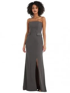 After Six 6841 Strapless Tuxedo Bridesmaid Dress