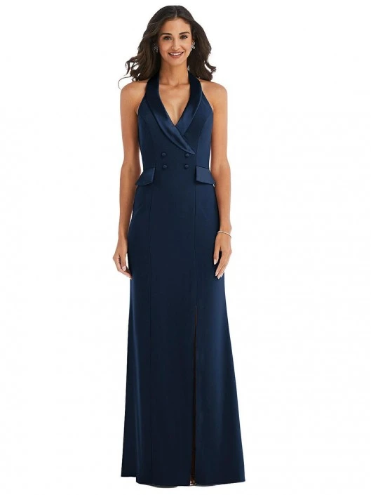 After Six 6842 Halter Tuxedo Bridesmaid Dress 3 After Six 6842 Halter Tuxedo Bridesmaid Dress