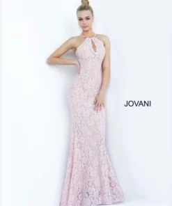 Jovani 68431 Lace Keyhole Gown