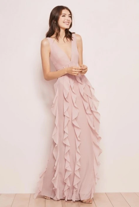 Wtoo By Watters Wtoo Hadley 710 Ruffled Chiffon Bridesmaid Dress 3 Wtoo By Watters Wtoo Hadley 710 Ruffled Chiffon Bridesmaid Dress