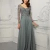 Size 2 Silver Sage MGNY By Morilee 72403 Dazzling Mothers Evening Gown -Outlet Prom Dresses Store 72403 MGNY by Morilee Mothers Gown F21 470x705