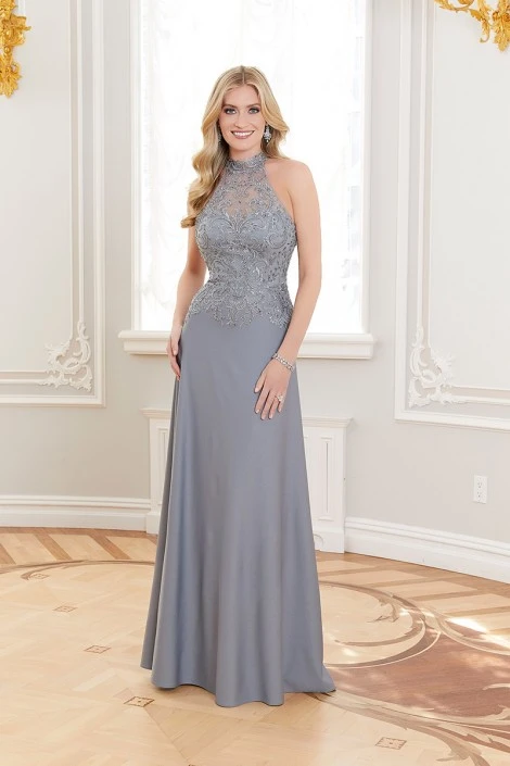 MGNY By Morilee 72715 Stunning High Halter Neck Gown 3 MGNY By Morilee 72715 Stunning High Halter Neck Gown