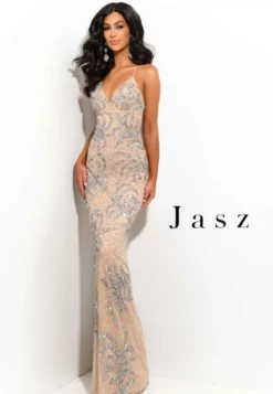Jasz Couture 7308 Sparkling Low Back Gown