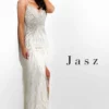 Jasz Couture 7366 Gown With Feather Skirt