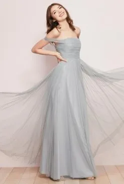 Wtoo By Watters Wtoo Fynn 741 Off Shoulder Shirred Bridesmaid Dress