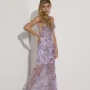 Jasz Couture 7440 Sheer Sparkling Floral Prom Dress