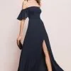 Wtoo By Watters Wtoo Baylie 755 Ruffle Off Shoulder Bridesmaid Dress -Outlet Prom Dresses Store 755 Wtoo Bridesmaid Dress S19 475x705