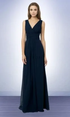 Bill Levkoff 768 Long Sleeveless Chiffon Bridesmaid Dress
