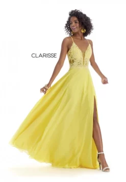 Clarisse 8021 Lace Up Back Prom Gown