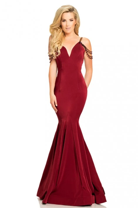 Johnathan Kayne 8078 Stretch Crepe Mermaid Gown 3 Johnathan Kayne 8078 Stretch Crepe Mermaid Gown