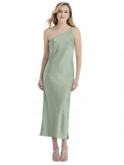 Dessy Social Bridesmaid Dessy Social 8202 One Shoulder Midi Bridesmaid Dress