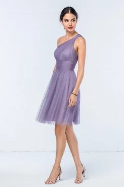 Wtoo By Watters Wtoo 858K Short One Shoulder Bridesmaid Dress
