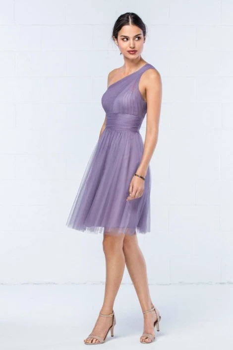 Wtoo By Watters Wtoo 858K Short One Shoulder Bridesmaid Dress 3 Wtoo By Watters Wtoo 858K Short One Shoulder Bridesmaid Dress