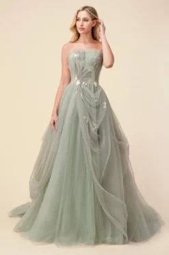 Andrea & Leo Andrea And Leo A1015 Romantic Draped Ball Gown