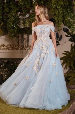 Andrea & Leo Andrea And Leo A1048 Off Shoulder Fairytale Garden Gown