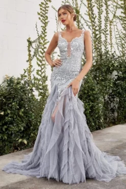 Andrea & Leo Andrea And Leo A1062 Tsarina Plisse Mermaid Gown