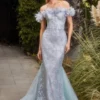 Andrea & Leo Andrea And Leo A1179 Couture Flower Off Shoulder Gown 2 Andrea & Leo Andrea And Leo A1179 Couture Flower Off Shoulder Gown -Outlet Prom Dresses Store A1179 Andrea and Leo Gown S23 470x705