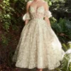 Andrea & Leo Andrea And Leo A1197 Baby Breath Tea Length Dress -Outlet Prom Dresses Store A1197 Andrea and Leo Gown S23 470x705