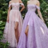 Andrea & Leo Andrea And Leo A1207 Off Shoulder Bouquet Lace Gown -Outlet Prom Dresses Store A1207 Andrea and Leo Gown S23 470x705