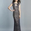 Dave And Johnny A7504 Slim Keyhole Evening Gown -Outlet Prom Dresses Store A7504 Dave and Johnny Prom Gown S19 529x705