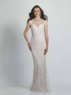 Dave And Johnny A8442 Illusion Neck Gown