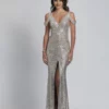 Dave And Johnny A8750 Sequin Off Shoulder Gown -Outlet Prom Dresses Store A8750 Dave and Johnny Prom Dress S20 529x705