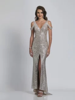Dave And Johnny A8750 Sequin Off Shoulder Gown