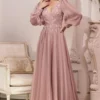 Ladivine Prom Ladivine CD0183 Long Sleeve Formal Gown