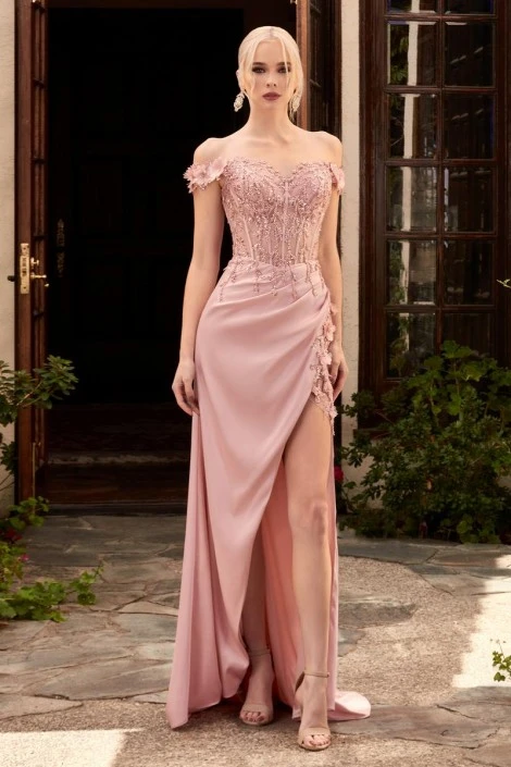 Ladivine Prom Ladivine CD0186 Off Shoulder Corset Gown 3 Ladivine Prom Ladivine CD0186 Off Shoulder Corset Gown