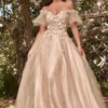 Ladivine Prom Ladivine CD0197 Sheer Puff Sleeve Off Shoulder Gown 2 Ladivine Prom Ladivine CD0197 Sheer Puff Sleeve Off Shoulder Gown -Outlet Prom Dresses Store CD0197 Ladivine Prom Dress S23 470x705